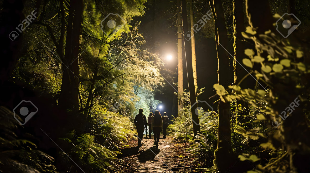 Caminata nocturna por el bosque